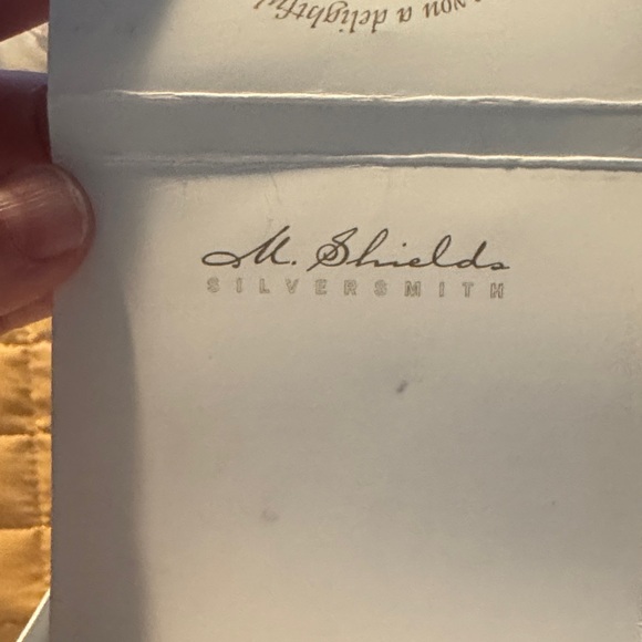 M. Shields Silversmith Owl Brooch – Shields Pewter – Artisan Wildlife Pin - Picture 2 of 5